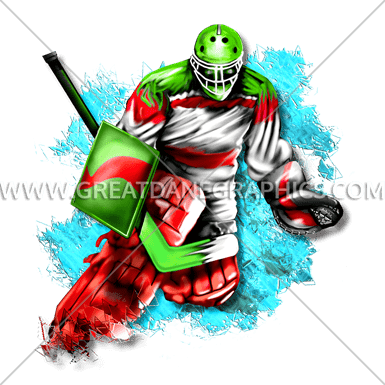 Hockey Goalie Catch - Illustration (385x385)