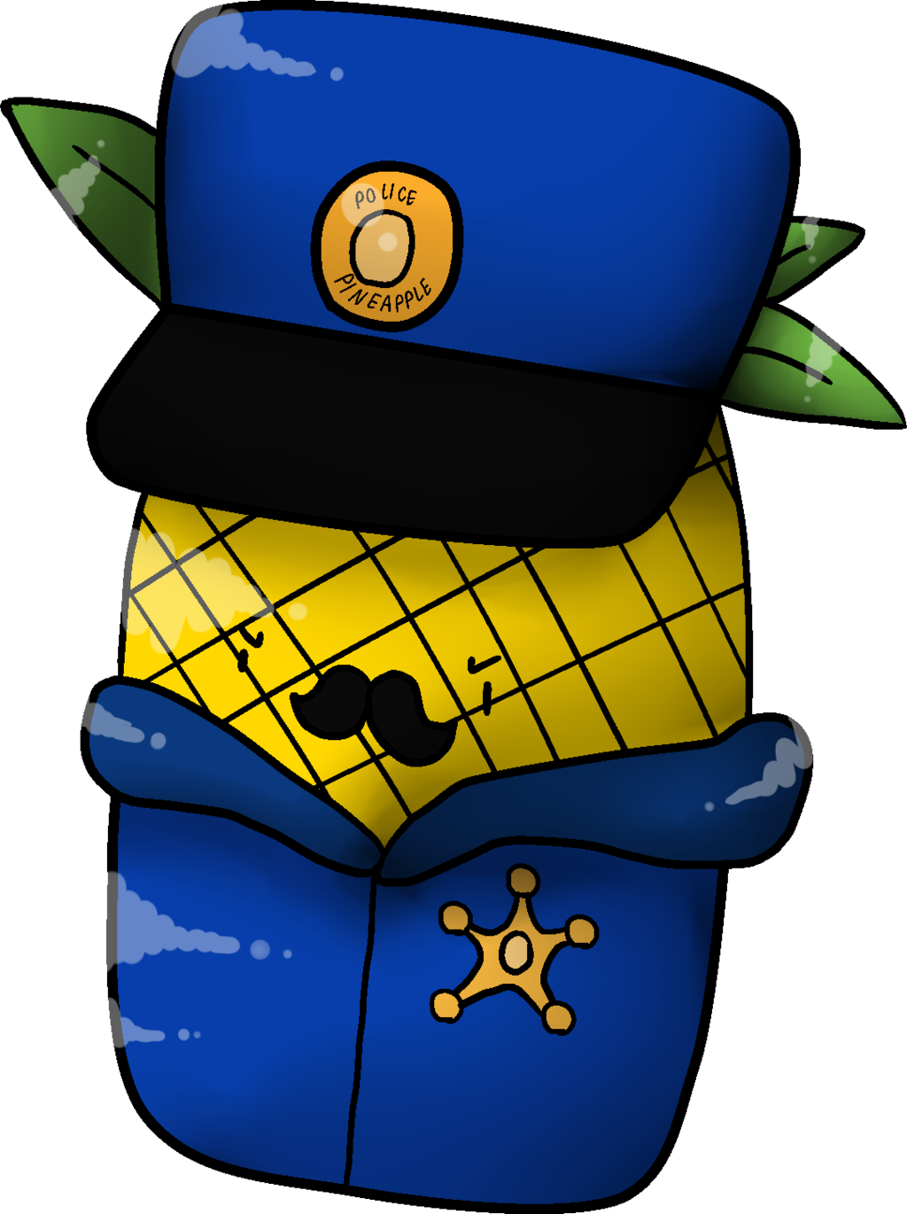 Babywitherboo Police Pineapple By Babywitherboo - Digital Art (1024x1370)