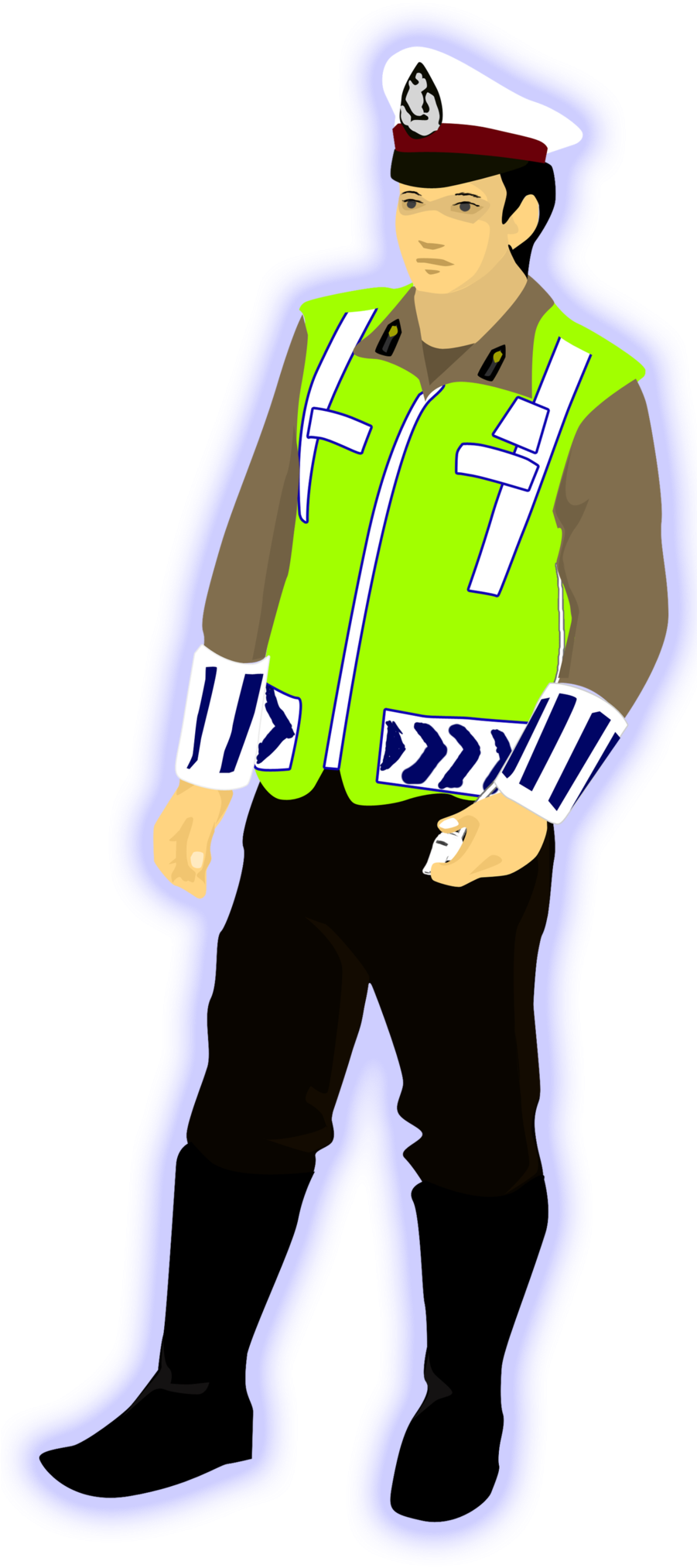 Police Cartoon Animation Caricature - Animasi Polisi (900x2110)