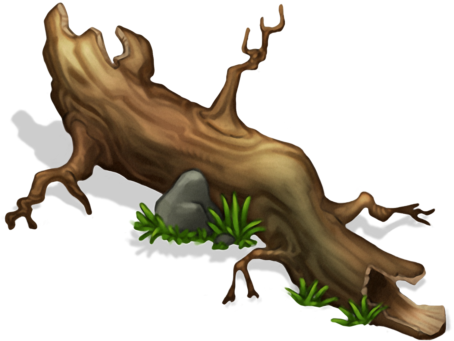Hollow Log - Tree For Game Png (1541x1158)