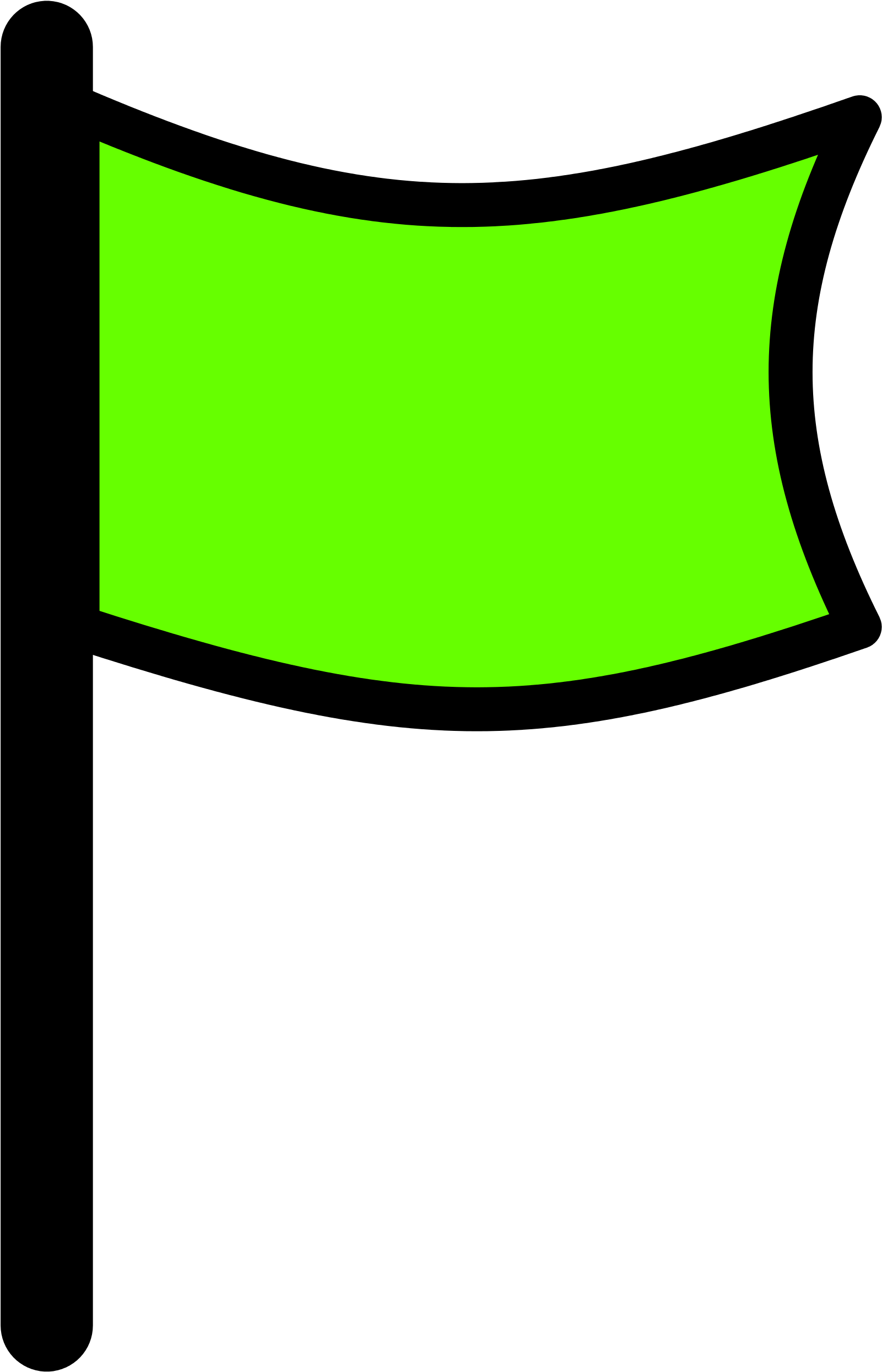 Open - Green Flag Sprite (2000x2808)
