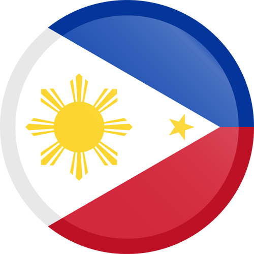 Philippines Flag Button Round Small European Crypto - Philippines Flag Circle Vector (500x500)