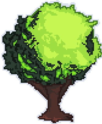 Pixel Art Of A Tree - Tree Pixelart (334x406)