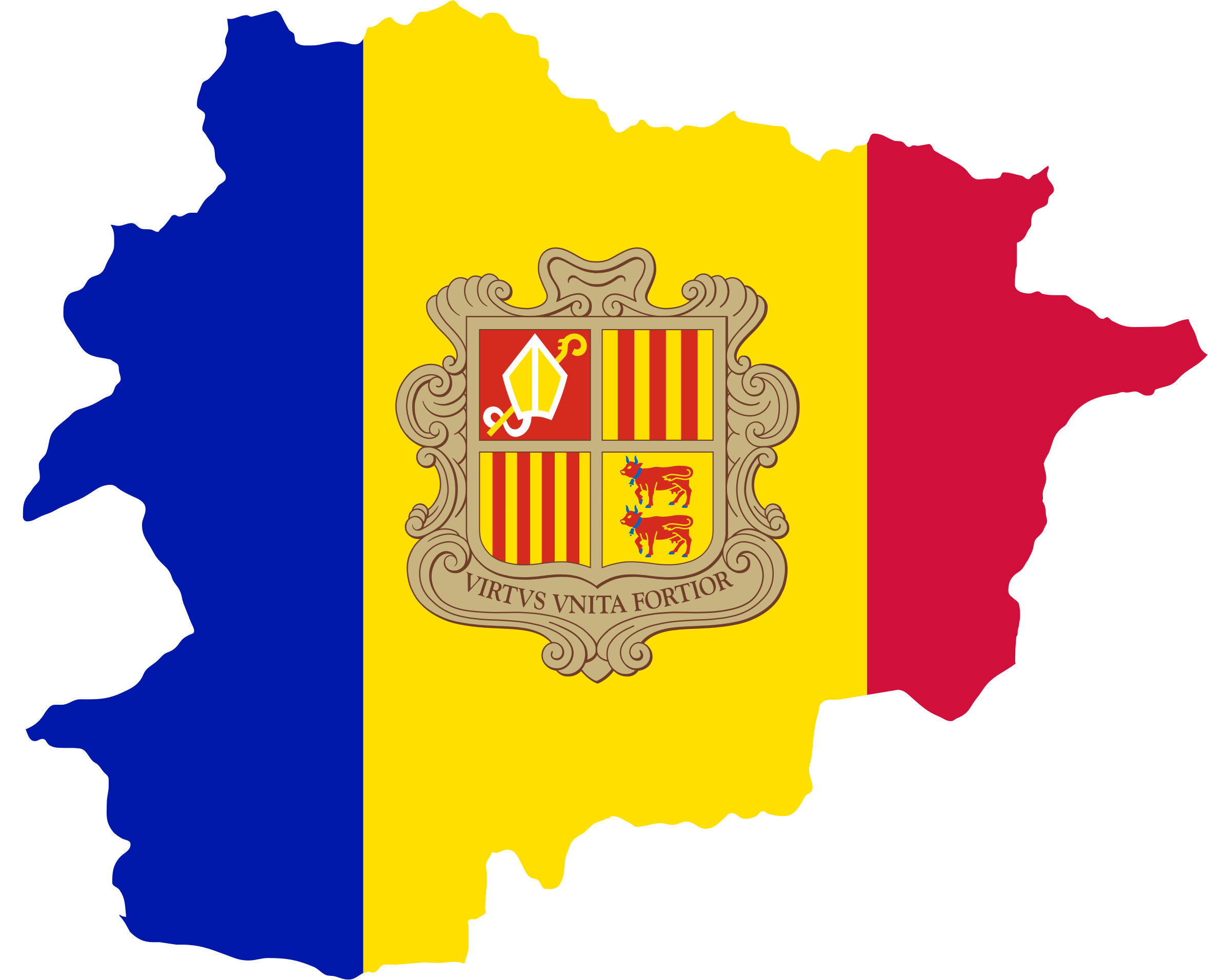 Map Flag - Andorra Coat Of Arms (2356x1912)