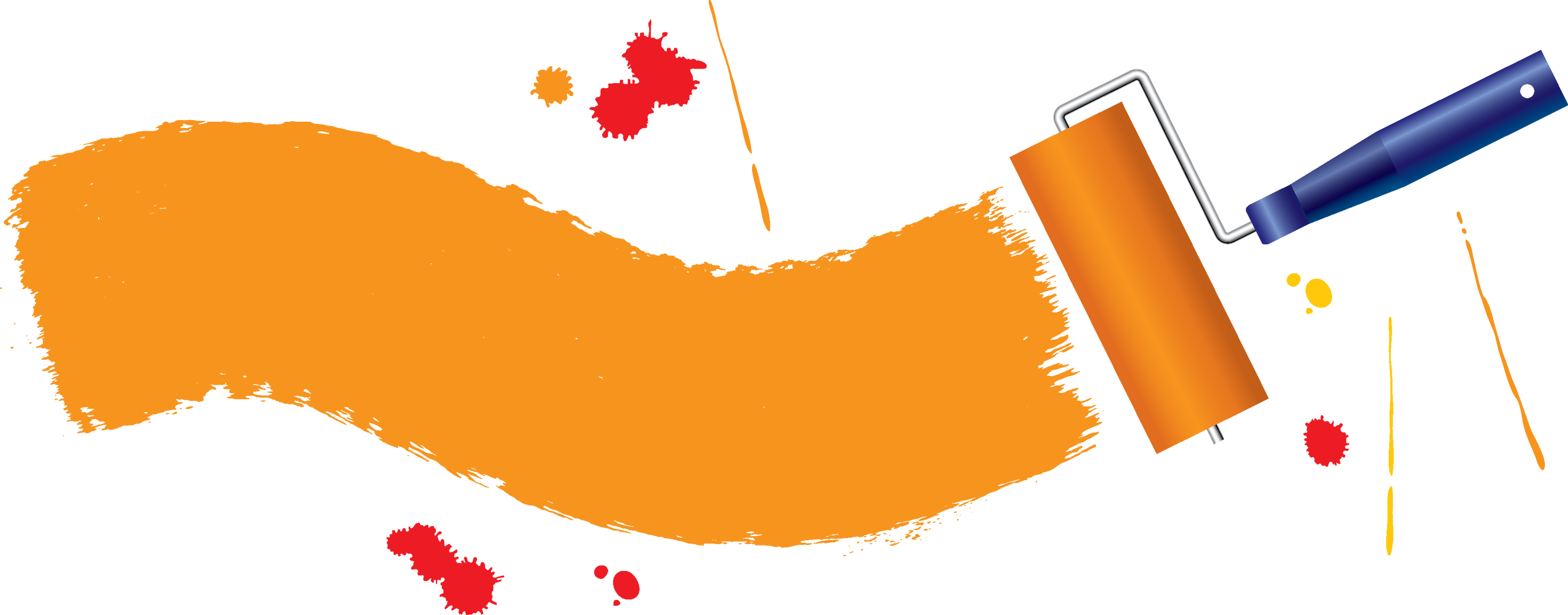 Watercolor Painting Paintbrush House Painter And Decorator - Tache De Peinture Couleur Png (3000x1177)