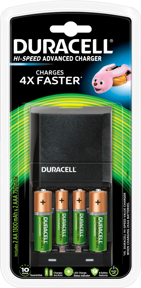 Hi-speed Advanced Charger - Duracell Aa Battery Charger (1000x1000)