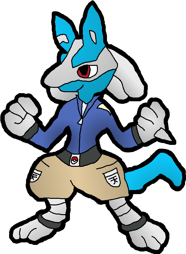 Paper Lucario Oc By Leonidas23 - Cartoon (753x903)