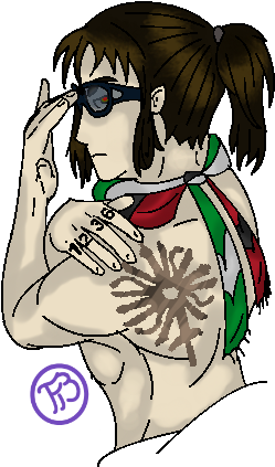 Wears Light Dark Blue Police Uniform With A Lithuanian - Cartoon (330x466)