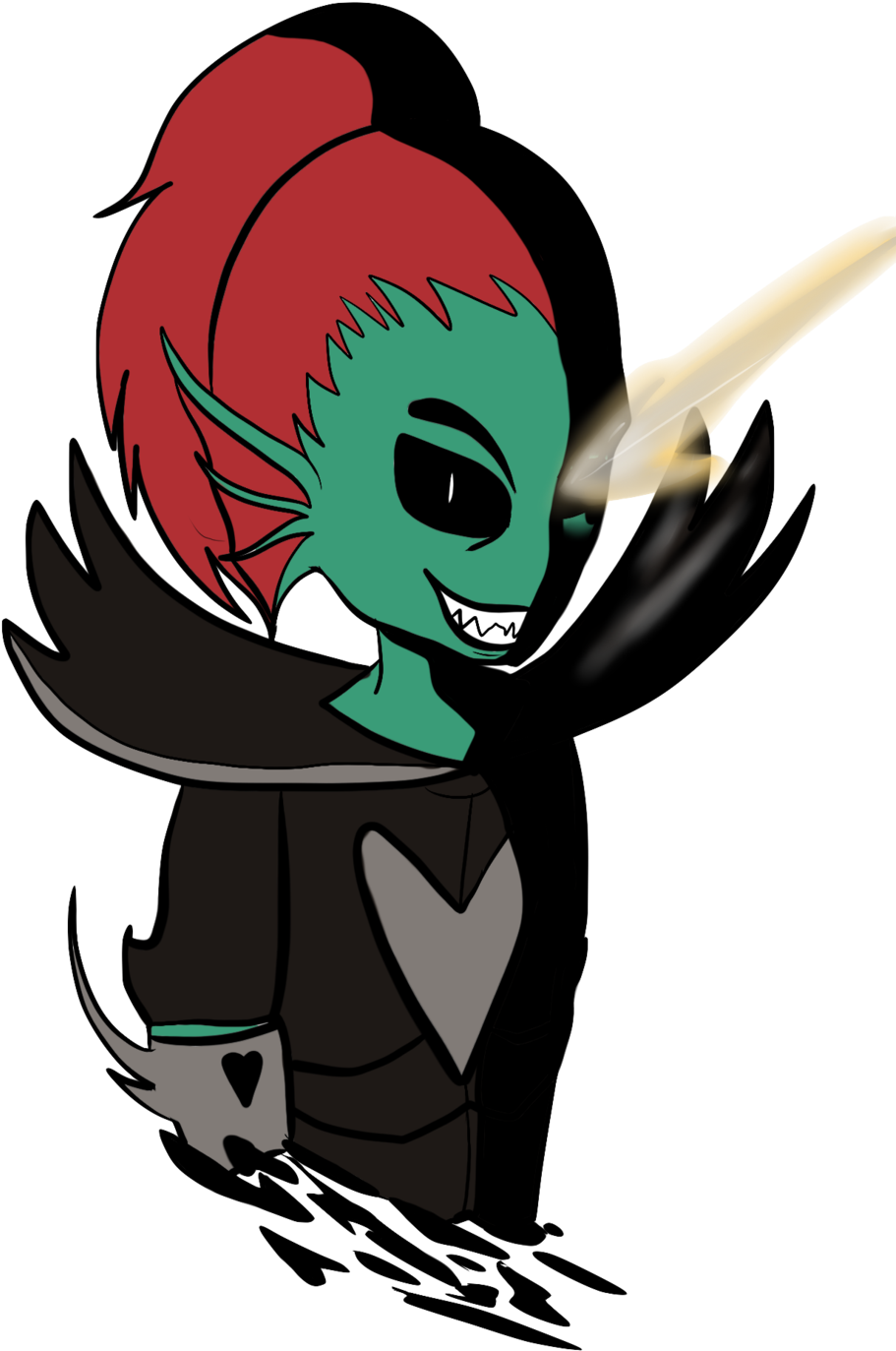 Undyne The Undying By Pklcha - Cartoon (1024x1493)