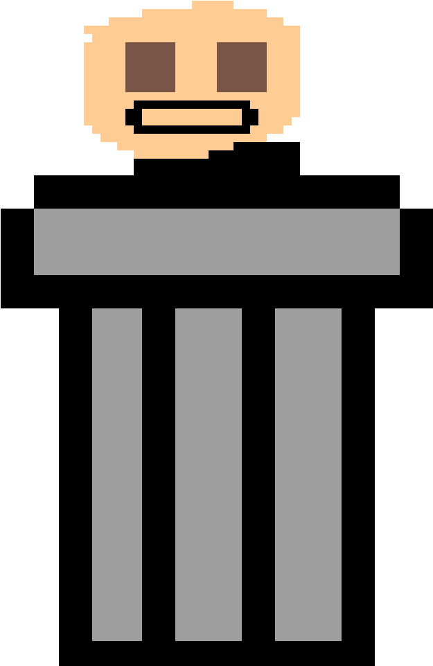 Trash Can Man - Illustration (1200x1200)