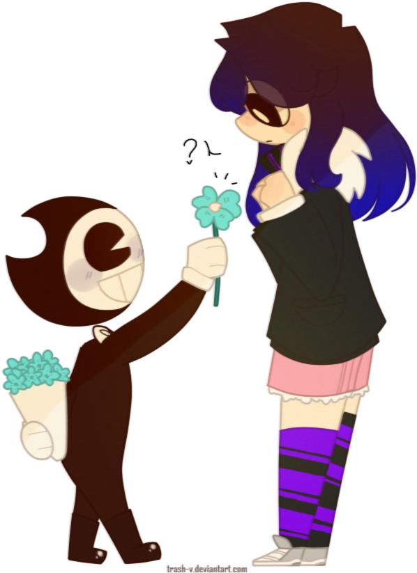 Flower For The Lady By Trash-v - Cartoon (695x964)