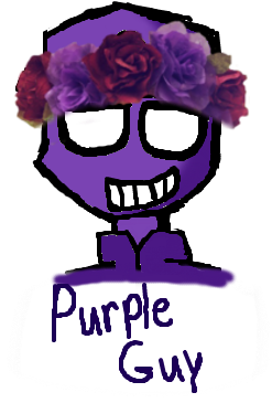 Purple Guy Flower Crown Icon Thing By Trash Panda - Illustration (307x399)