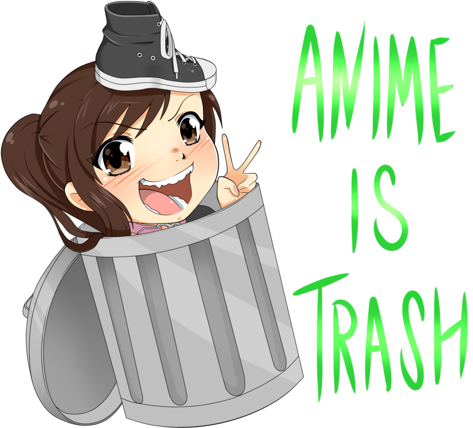 Spookypandagirl Anime Is Trash Tee Design Shoe0nhead - Shoe0nhead Anime (1024x1024)