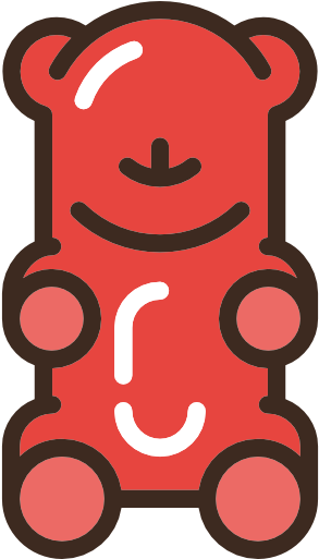 Gummy Bear Clipart Stencil - Gummy Bear Vector Art (512x512)