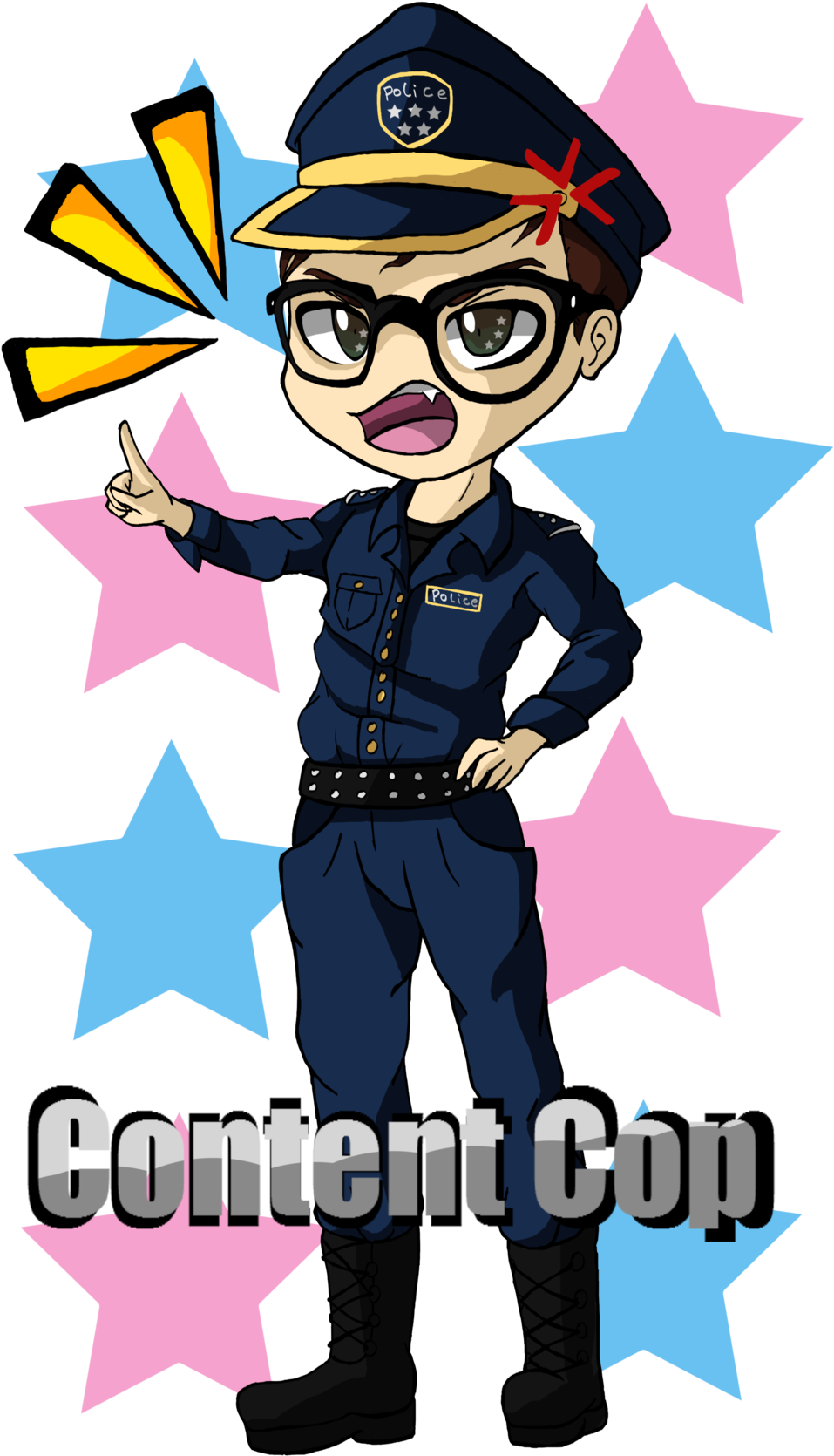 Content Cop By Georgiasonicmfzb Idubbbz - Cartoon (1024x1820)