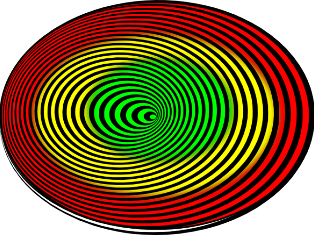 Spiral Clipart Gambar - Rasta Sun (640x480)