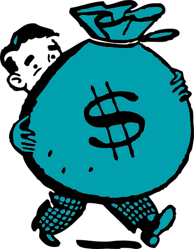 Previous Image - Bag Of Money Clipart (400x514)