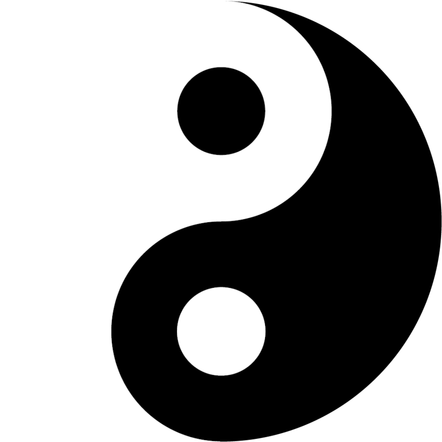 Yin-yang Vector By Robzombiefan2121 - Clip Art (1000x1000)