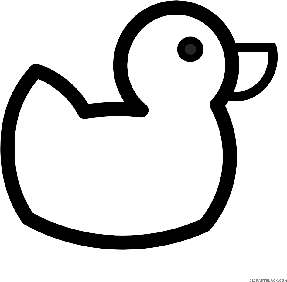 Black And White Rubber Duck Animal Free Black White - Duck Coloring Pages (999x999)