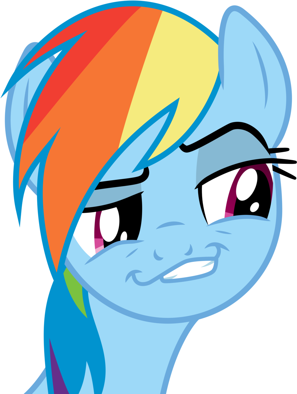 Waiting For The Rainbow Dash X Daring Do Fanfics To - Rainbow Dash Smirk Gif (1024x1336)