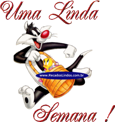 Scraps Animados Para Facebook Início De Semana - Sylvester And Tweety (430x459)