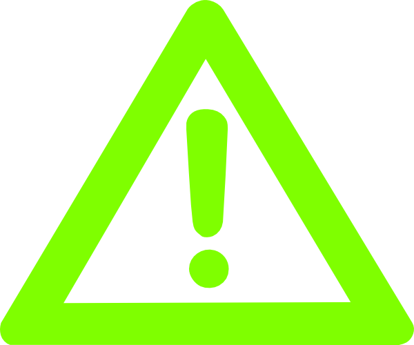 Green Caution Sign (600x500)