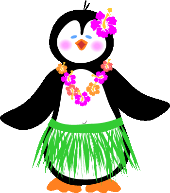 Luau Clip Art Borders Free Free Clipart Images - Penguin Clip Art (350x397)