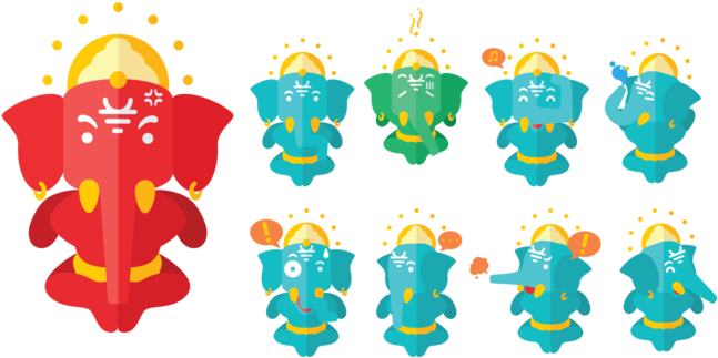 Ganesh Cartoon Vector - Vector Graphics (700x490)