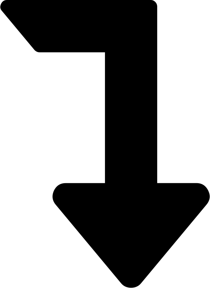 Arrow Angle Pointing Down Comments - Arrow Pointing Right And Down (716x981)