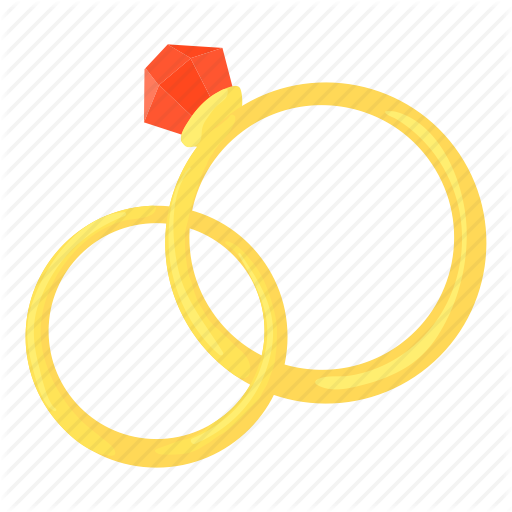 Cartoon Wedding Ring Bride Cartoon Ceremony Diamond - Wedding Rings Cartoon Png (512x512)