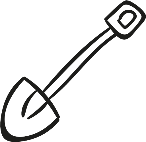Gardening Shovel Free Icon - Black And White Garden Shovels (512x512)