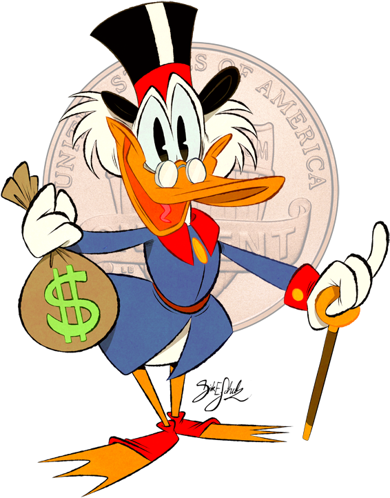 Uncle Scrooge By Themrock - Uncle Scrooge Png (612x765)