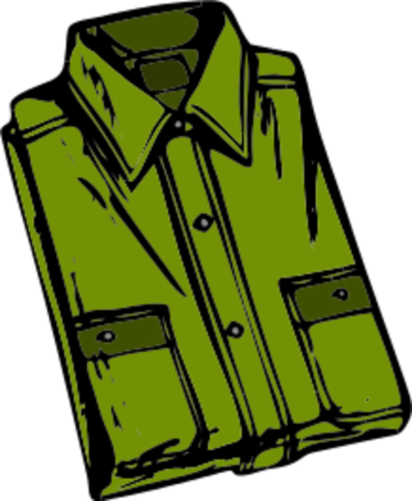 Folded Dress Shirt Clip Art - Shirt Clip Art (600x729)