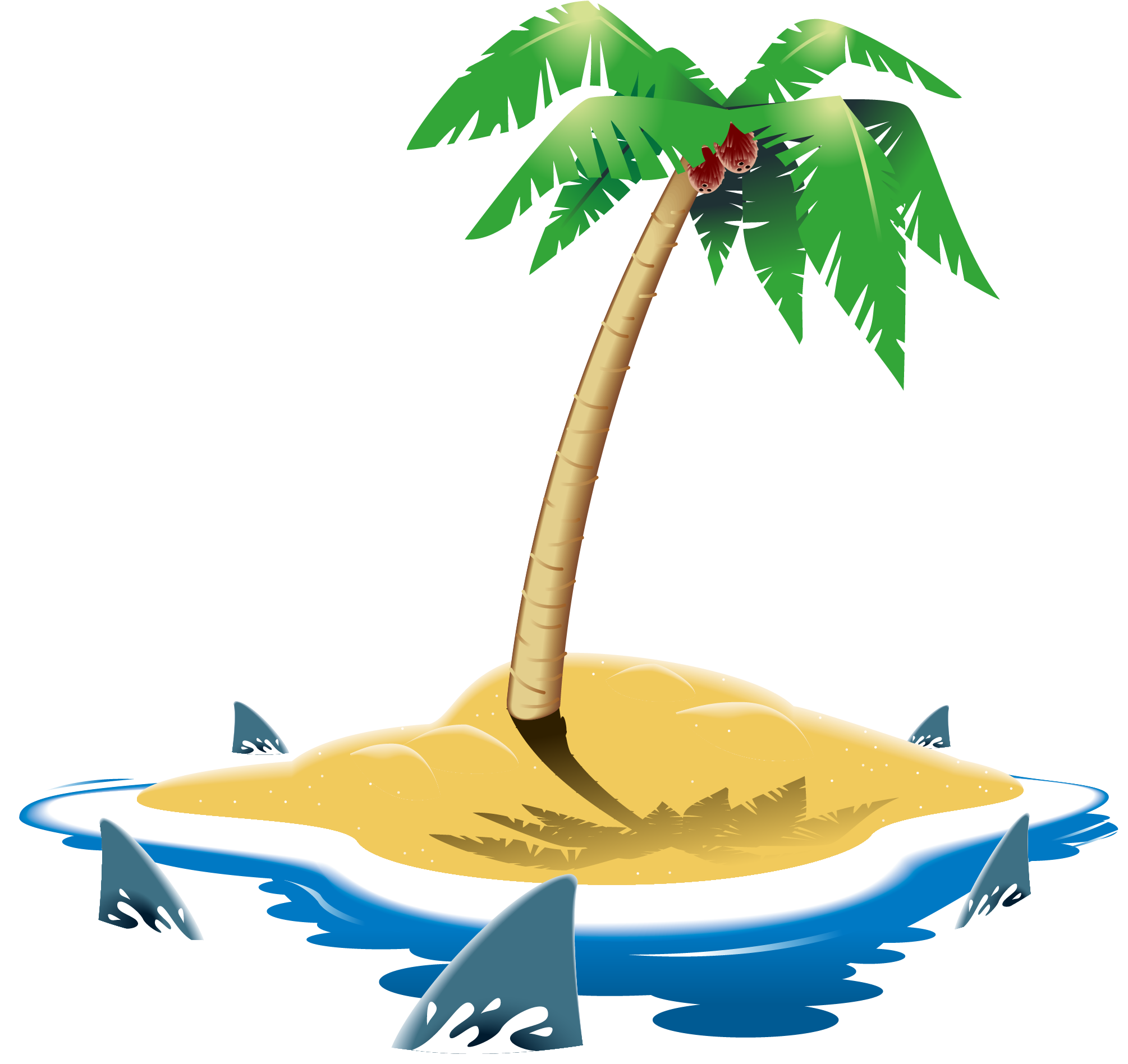 Palmier Sticker Paper Clip Art - Modern Green Tree 26 Shower Curtain (2388x2151)