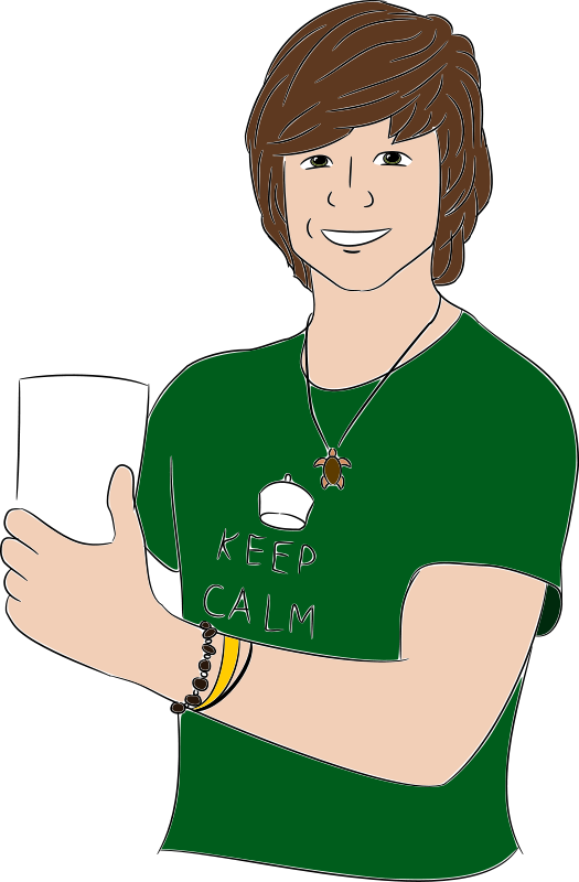 Free Thumbs Up Free Thumbs Up - Young Man Cartoon Png (525x800)