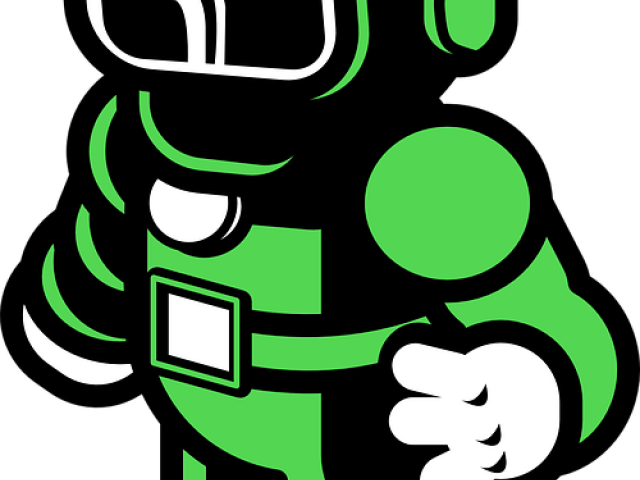 Space Clipart Space Man - Set 6 Space Themed 2.25" Keychains Spaceship Astronaut (640x480)