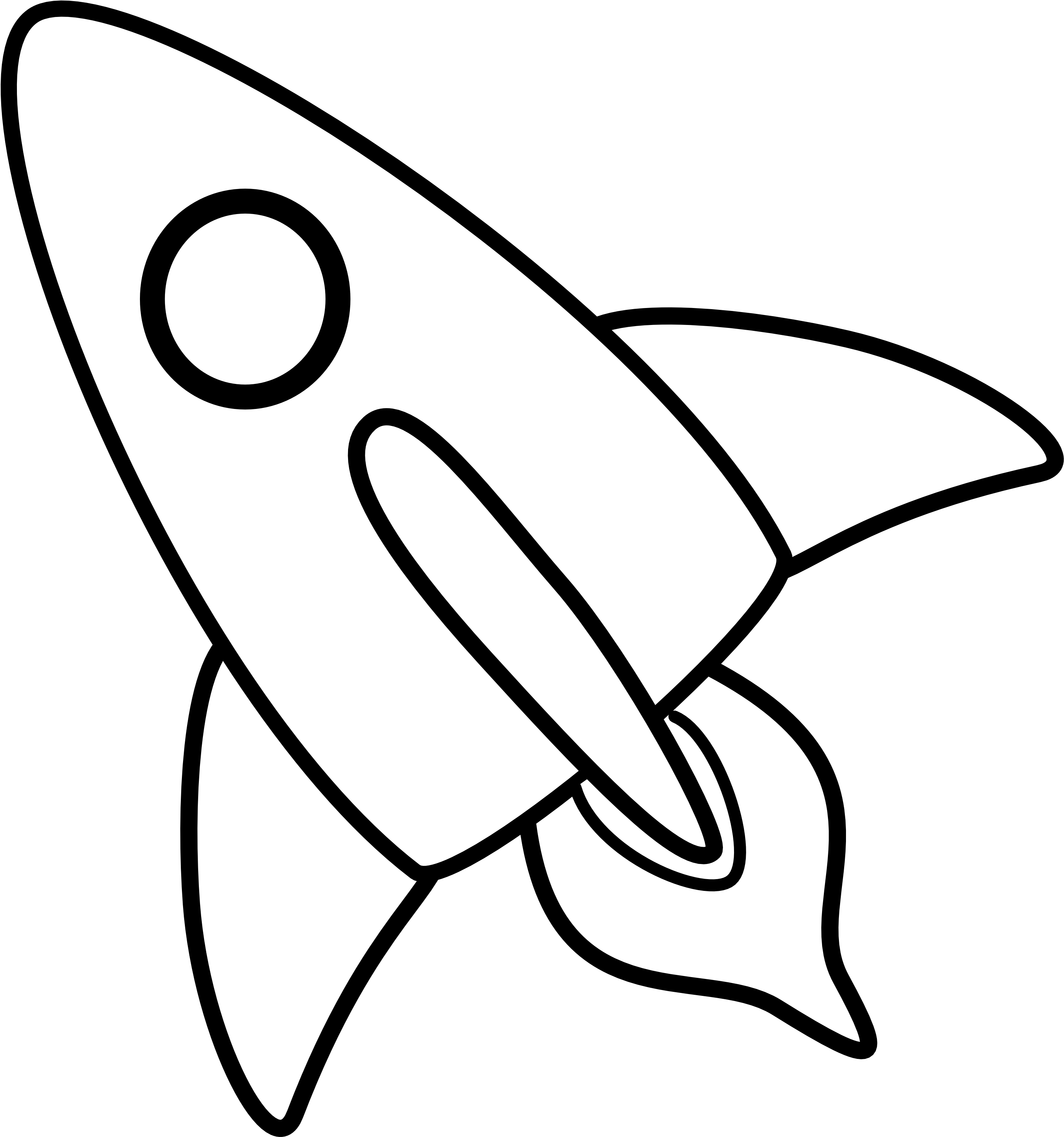 Space Rocket Clip Art Black And White Pics About Space - Clip Art (3333x3333)