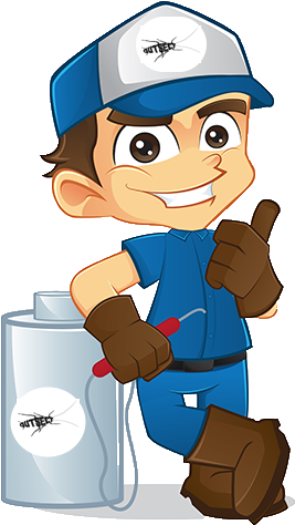 Contact Us For Immediate Assistance - Pest Control Technician Cartoon (500x500)