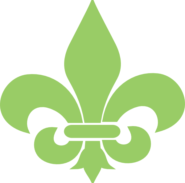 Green Fleur De Lis Clip Art At Vector Clip Art - Green Fleur De Lis Png (600x595)