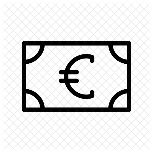 Banknote Icon - Dollar Bill Simple Drawing (512x512)