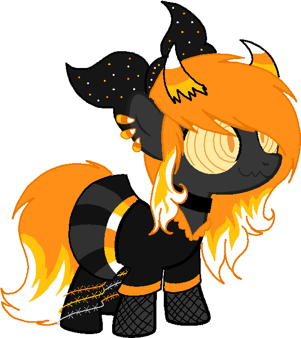 Insaneponyadopts, Candy Corn, Clothes, Filly, Horns, - Illustration (672x752)