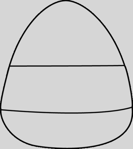 Black And White Candy Corn Clipart Black And White - Shanghai (448x500)