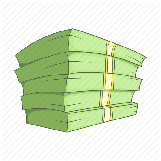 Banking, Cartoon, Cash, Currency, Money, Sign, Stack - Cartoon Money Stack (512x512)