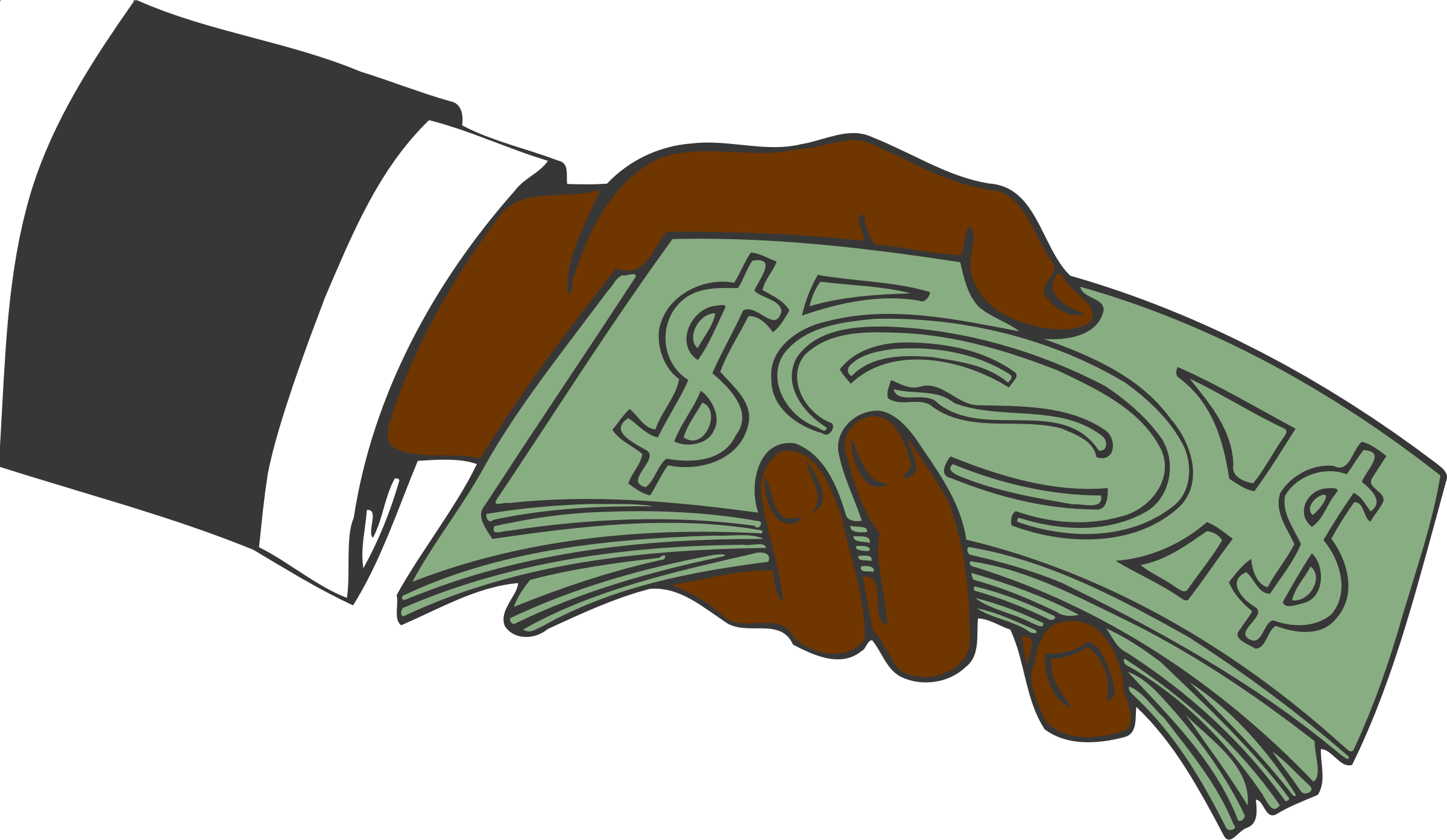 Money Clipart Free Stock Photo Of Giving Money Vector - Hand With Money Png (2400x1394)