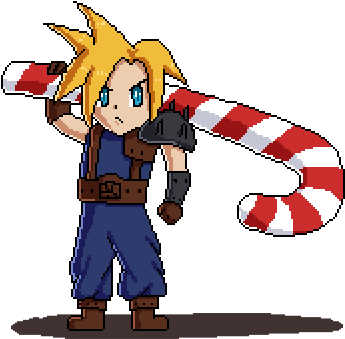 Christmas Challenge 2016 Day 15 Candy Cane Weapon By - Cartoon (400x400)