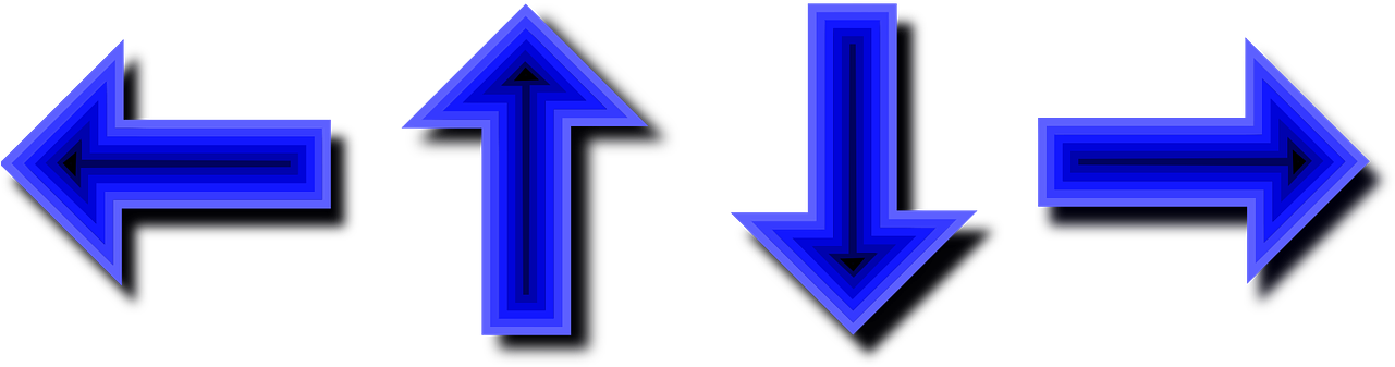Arrow Diagram Clip Art - Blue Arrow Pointing Left (2400x680)