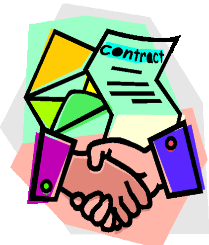 Contract Signing Clipart (421x487)