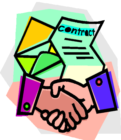 Contract Signing Clipart (421x487)