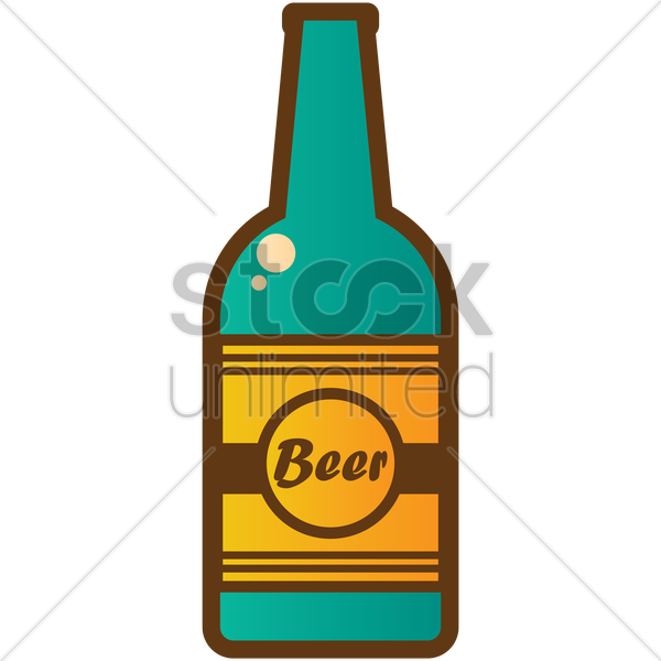 German Beer Royalty Free Vector Image - Bottle Of Beer Cartoon (600x600)