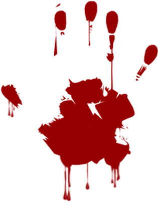 Hand Print Blood Dripping Vector Royalty Free Cliparts, - Blood Png (400x400)